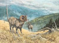 Greg Beecham, (American, b.1954), Two Rams