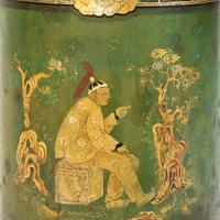 A Chinese Export Tole Peinte Tea Cannister Mounted as a Lamp — 19TH CENTURY