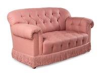 A Button-Tufted Upholstered Settee