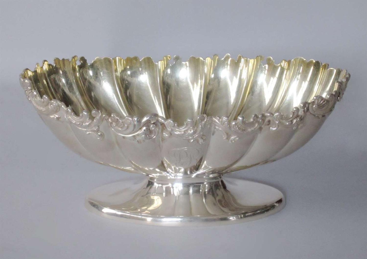 Sterling silver footed bowl gorham corporation, providence, ri, 20th century