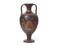 A Wedgwood Encaustic Decorated Black Basalt Vase