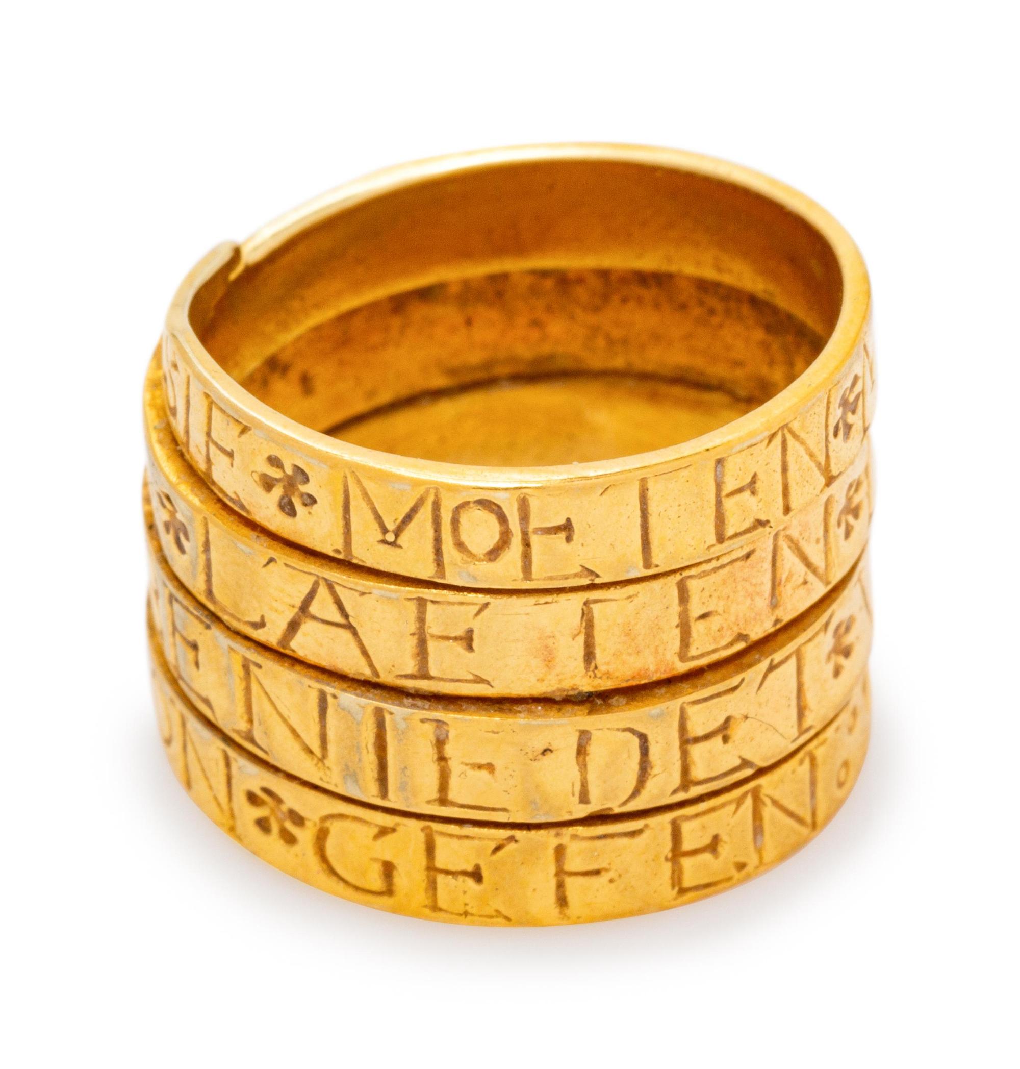 A 14 Karat Yellow Gold Ring,