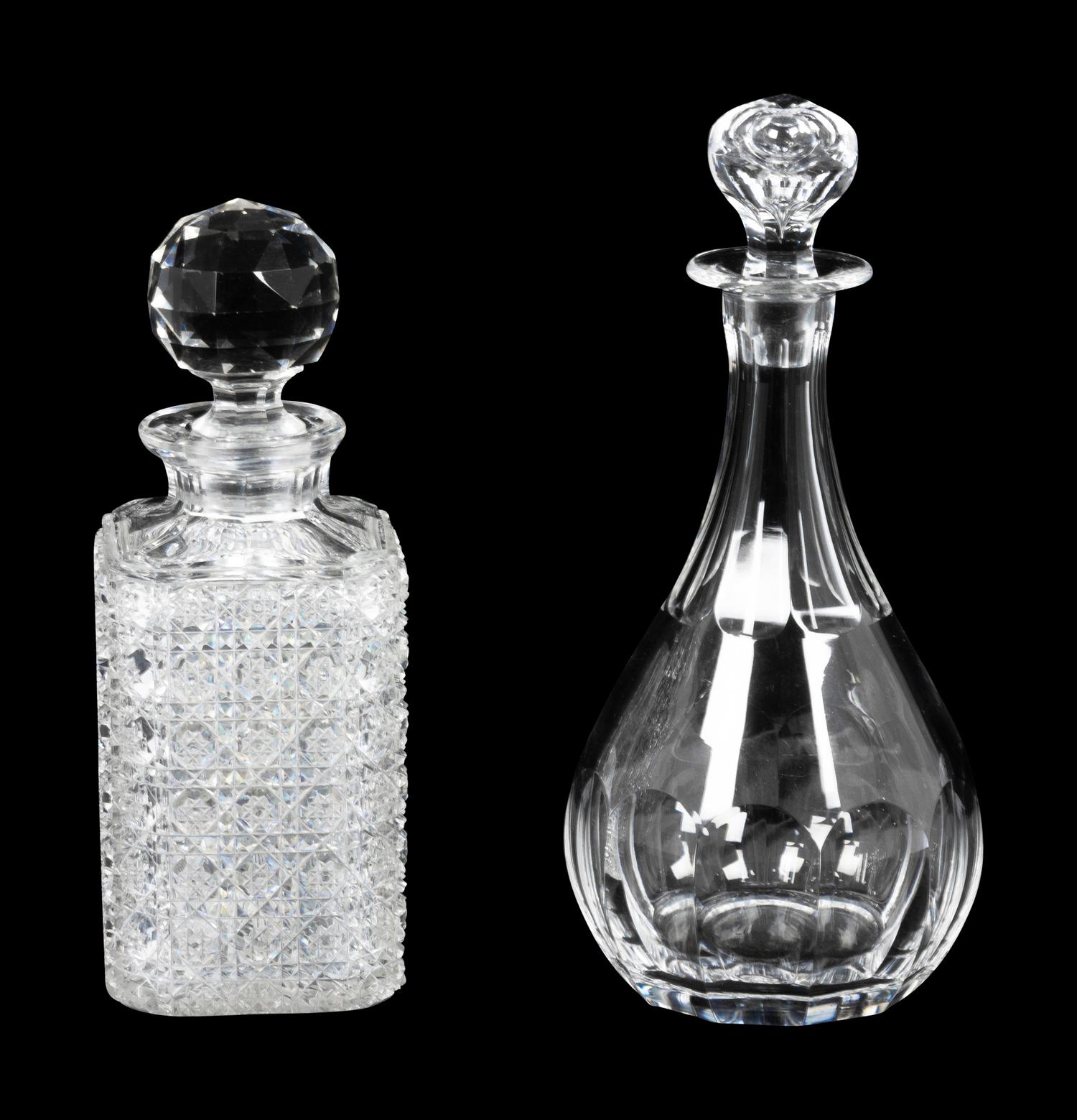 Two Cut Glass Decanters