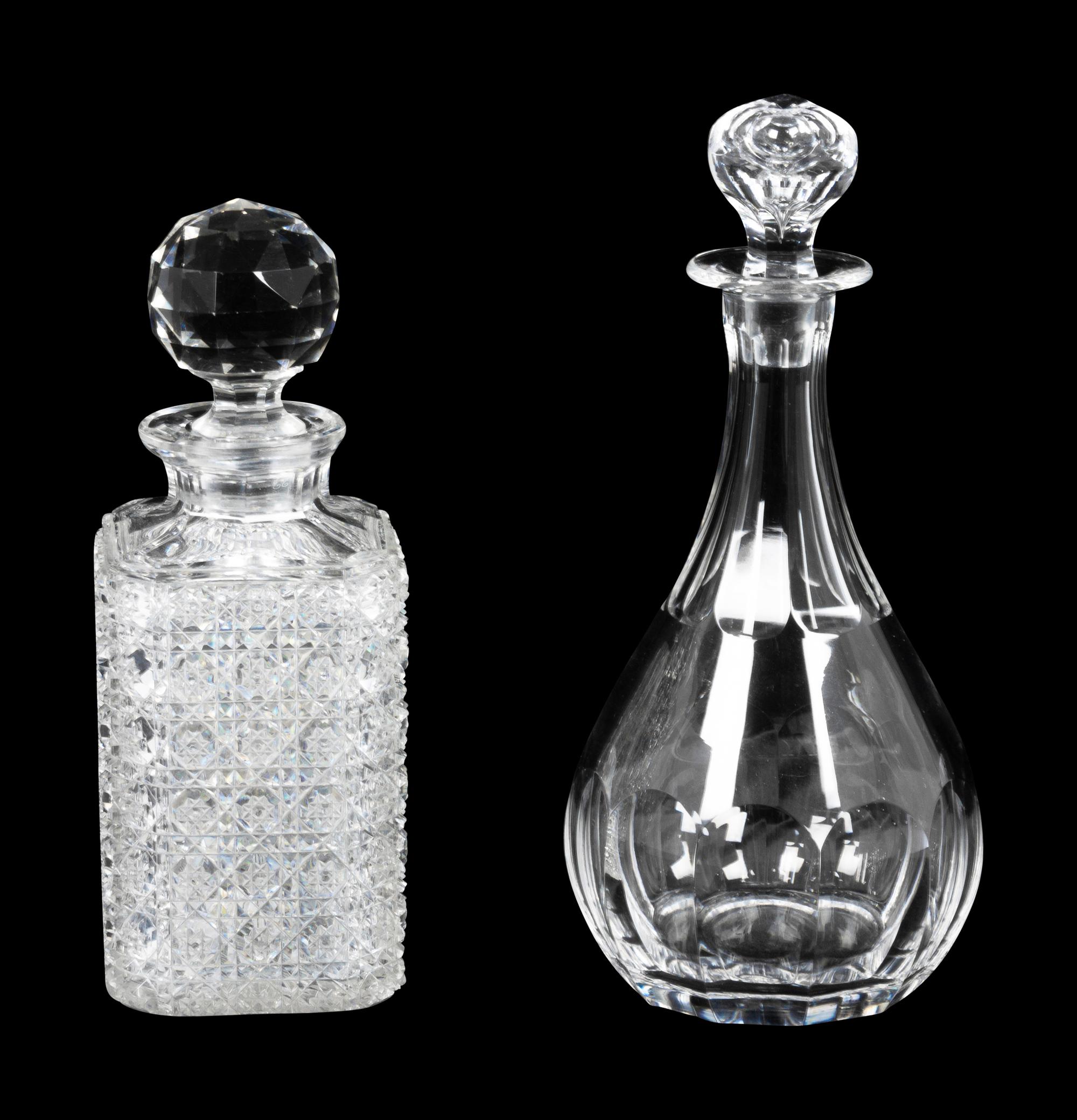 Two Cut Glass Decanters