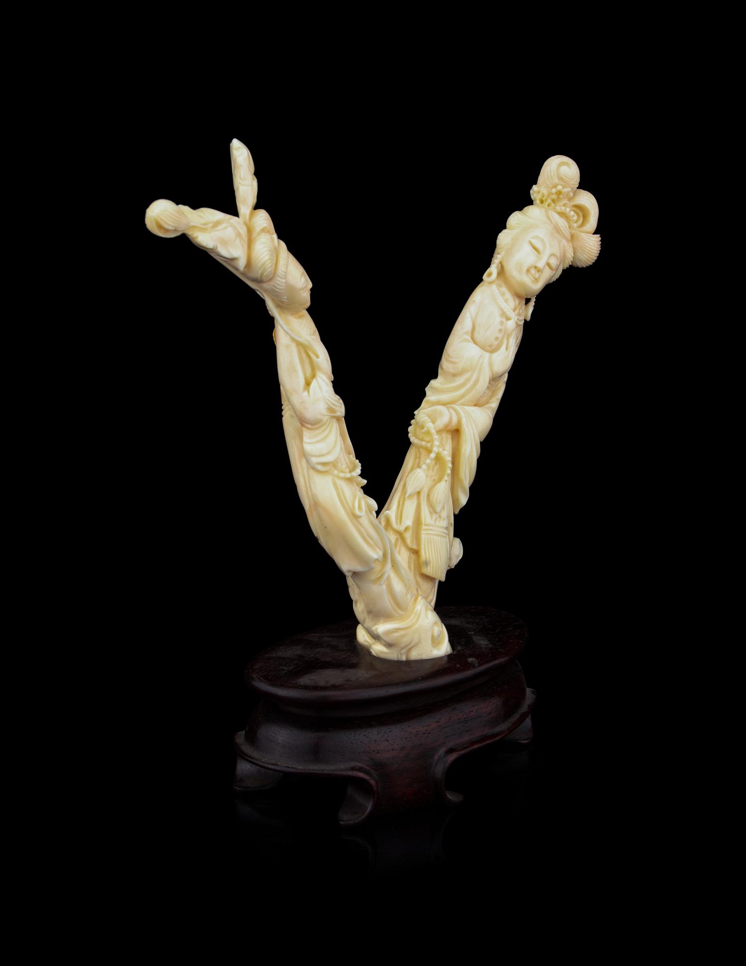 Two Chinese Coral Carvings