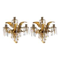 A Pair of Large French Gilt Bronze Sconces