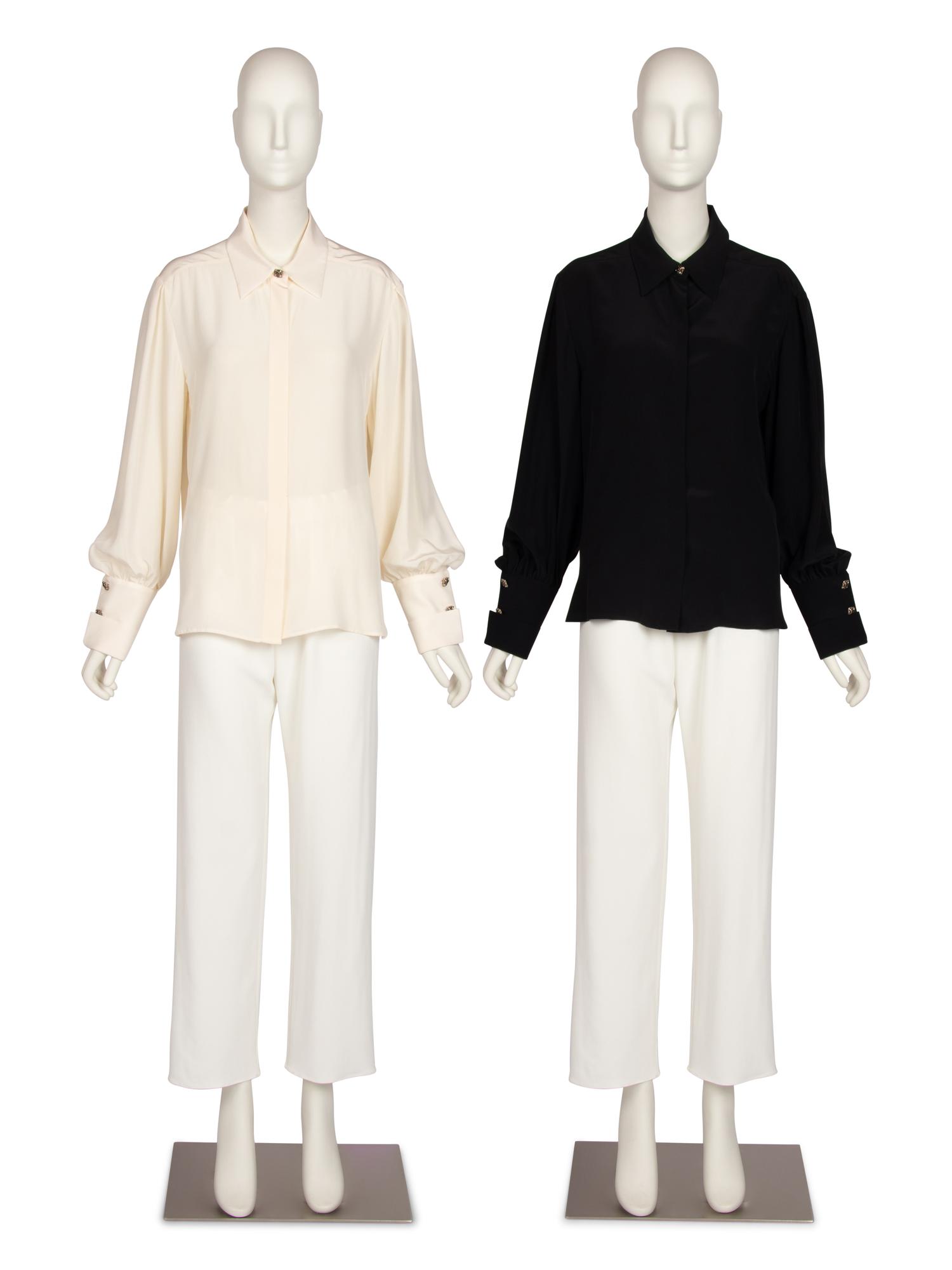 Two Chanel Tops: One Black, One White, 2010s