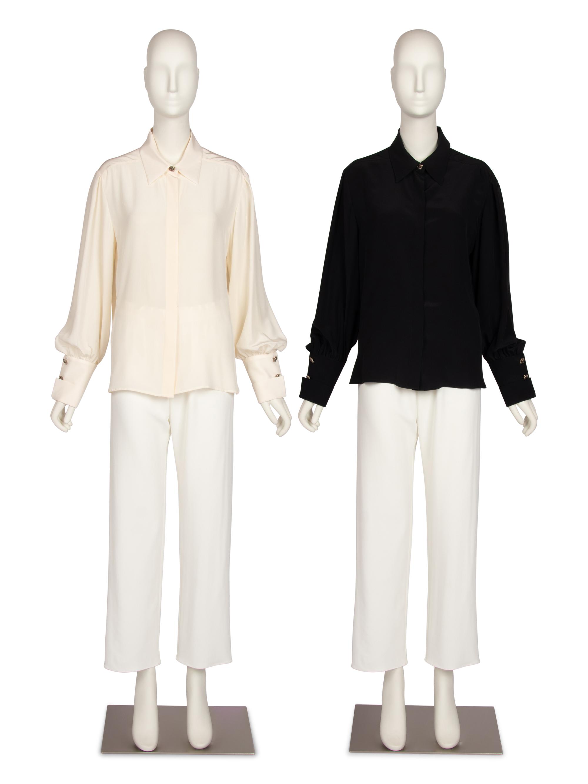 Two Chanel Tops: One Black, One White, 2010s