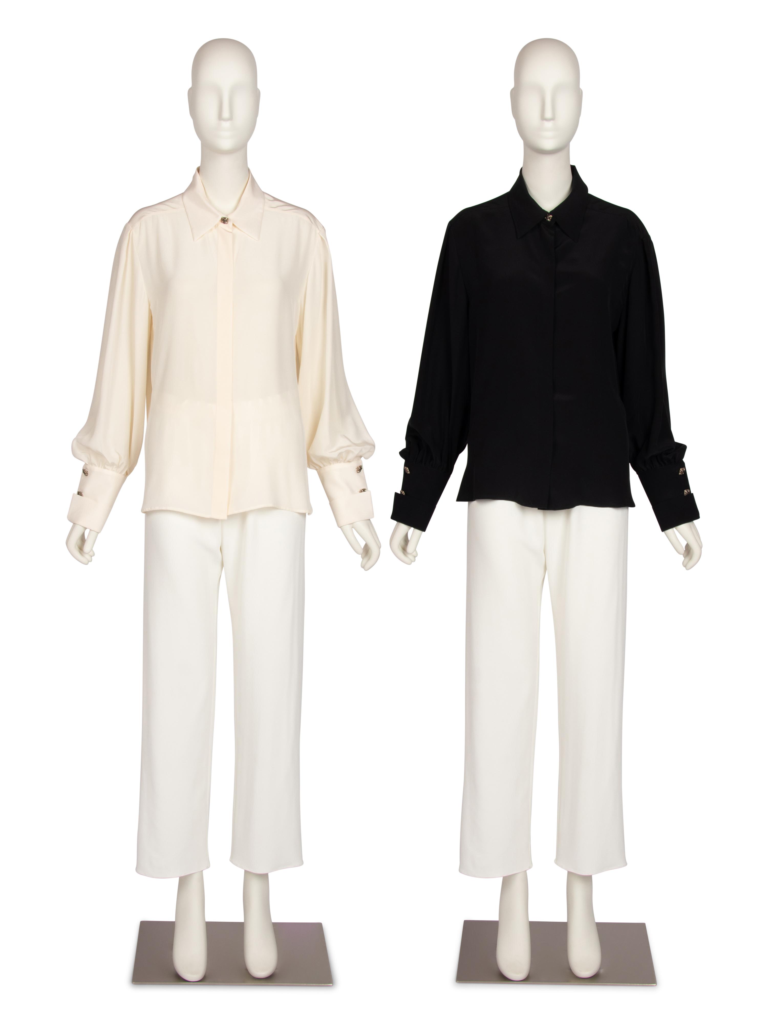 Two Chanel Tops: One Black, One White, 2010s