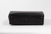 A Gianni Versace Black Leather Medusa Shoulder Bag, 11.75" x 8.5" x 3.5"; Strap drop: 19.5".