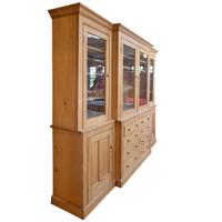 A Pine Breakfront Cabinet 121" W x 24.5" D x 99" H — Englland, 20th Century