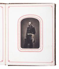 Patriotic album containing 24 engraved CDVs of Union generals. New York: Leavitt & Allen, 1862.