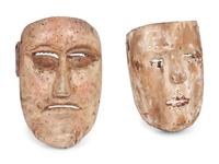 A Group of Ten Carved Ethnographic Masks