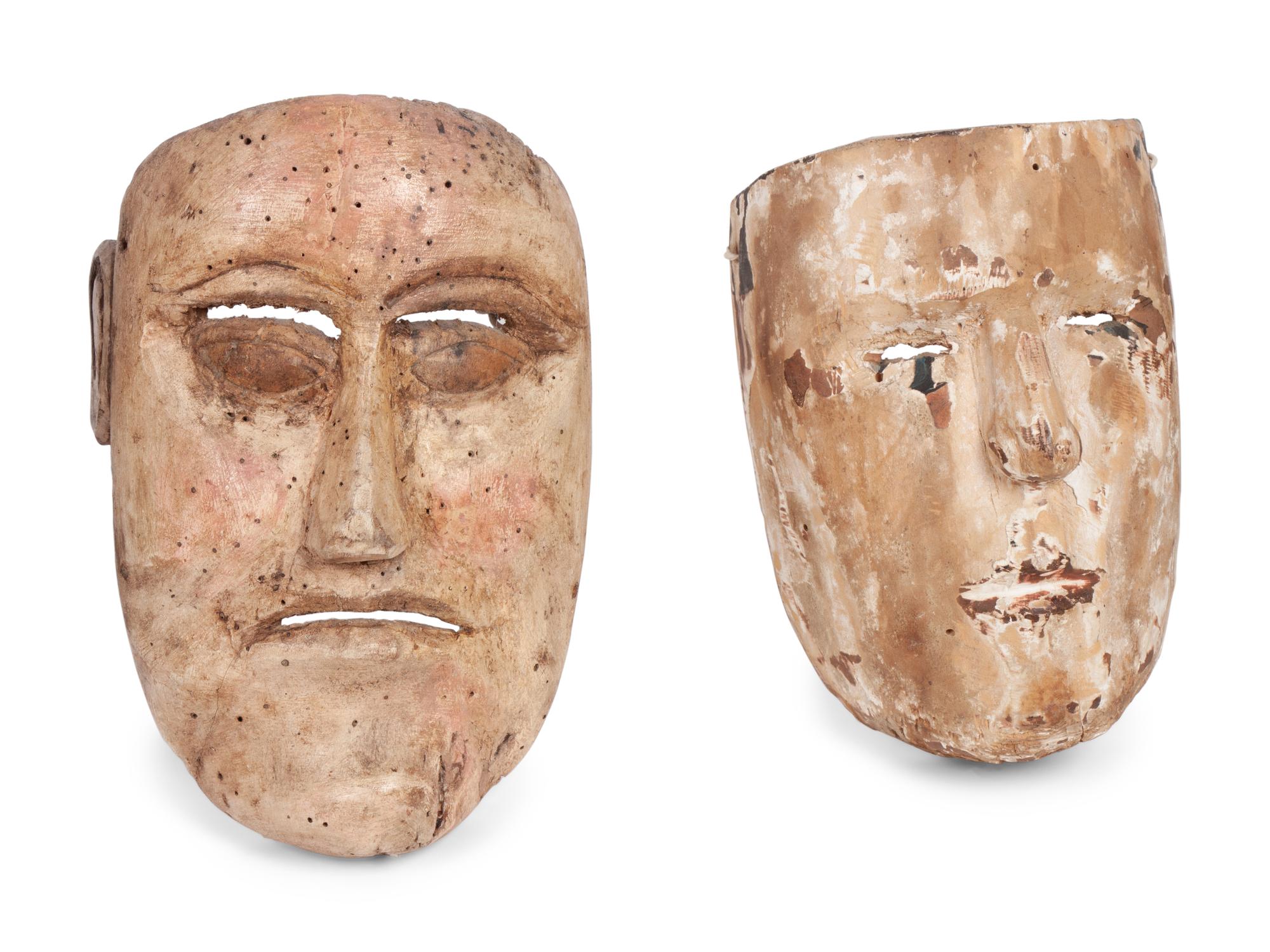 A Group of Ten Carved Ethnographic Masks