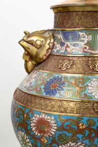 Six Japanese Cloisonné Enameled Vases