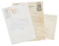 [AMERICAN AUTHORS]. A groups of 4 manuscripts by American authors.