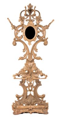 A Victorian Cast Iron Hall Tree Height 78 inches.