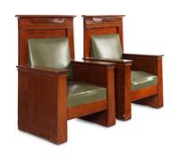 A Pair of Egyptian Revival Throne Chairs