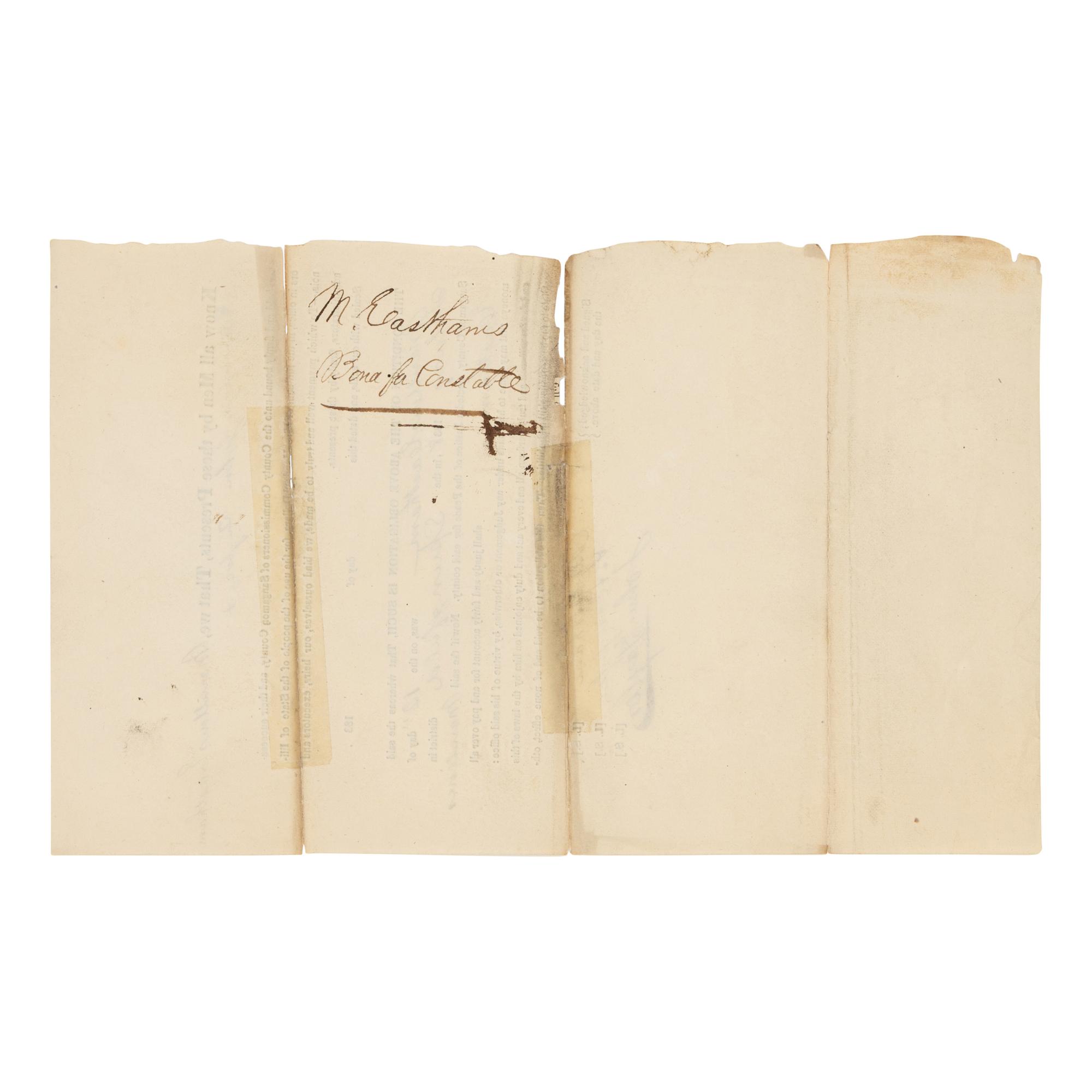 DOUGLAS, Stephen Arnold (1813-1861). A group of 14 documents and letters relating to Douglas's legal and political career, ca 1834-1857, comprising: