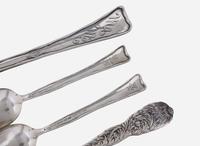 An assembled collection of forty-five sterling silver flatware and serving items in various patterns, Tiffany & Co., New York, NY, late 19th century