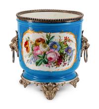 A Silvered Bronze-Mounted Sèvres Style Porcelain Jardinière — LATE 19TH CENTURY