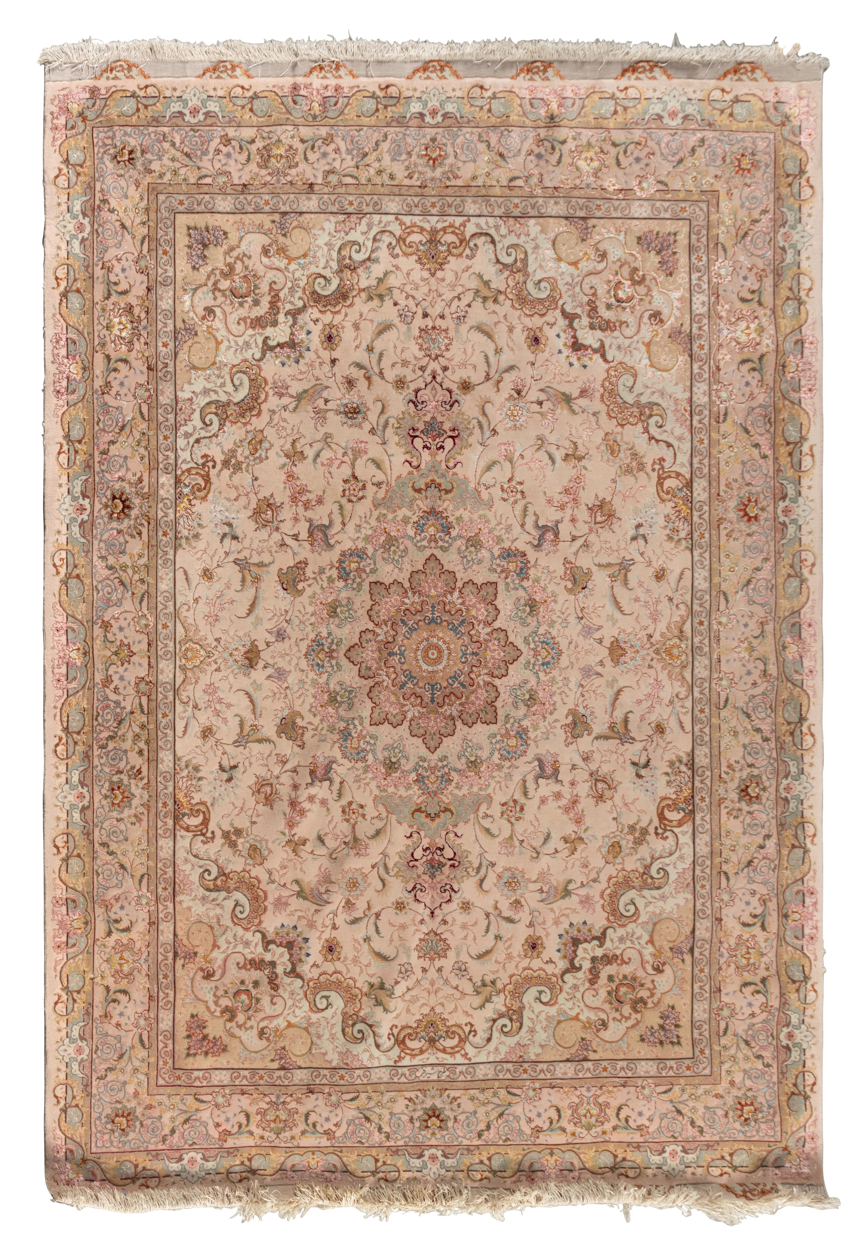 A Qom Silk Rug