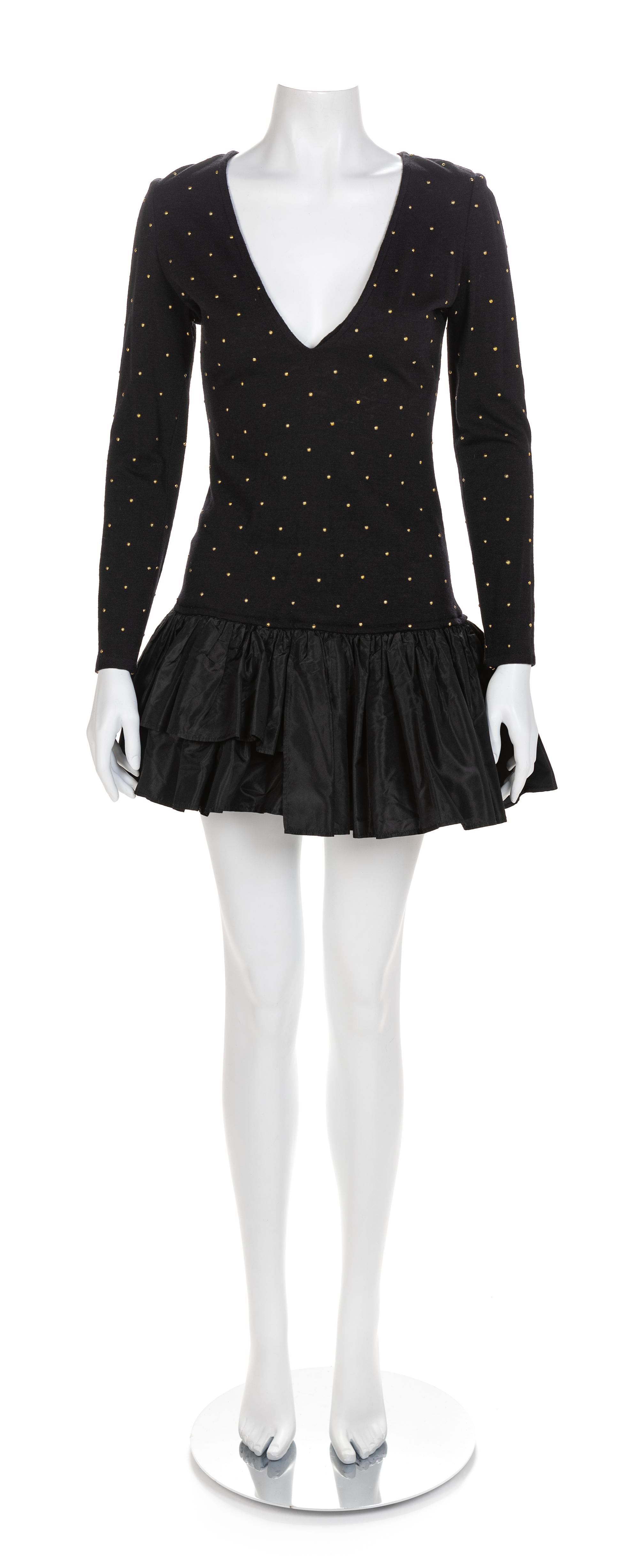 Lanvin Black Knit Dress, 1980s