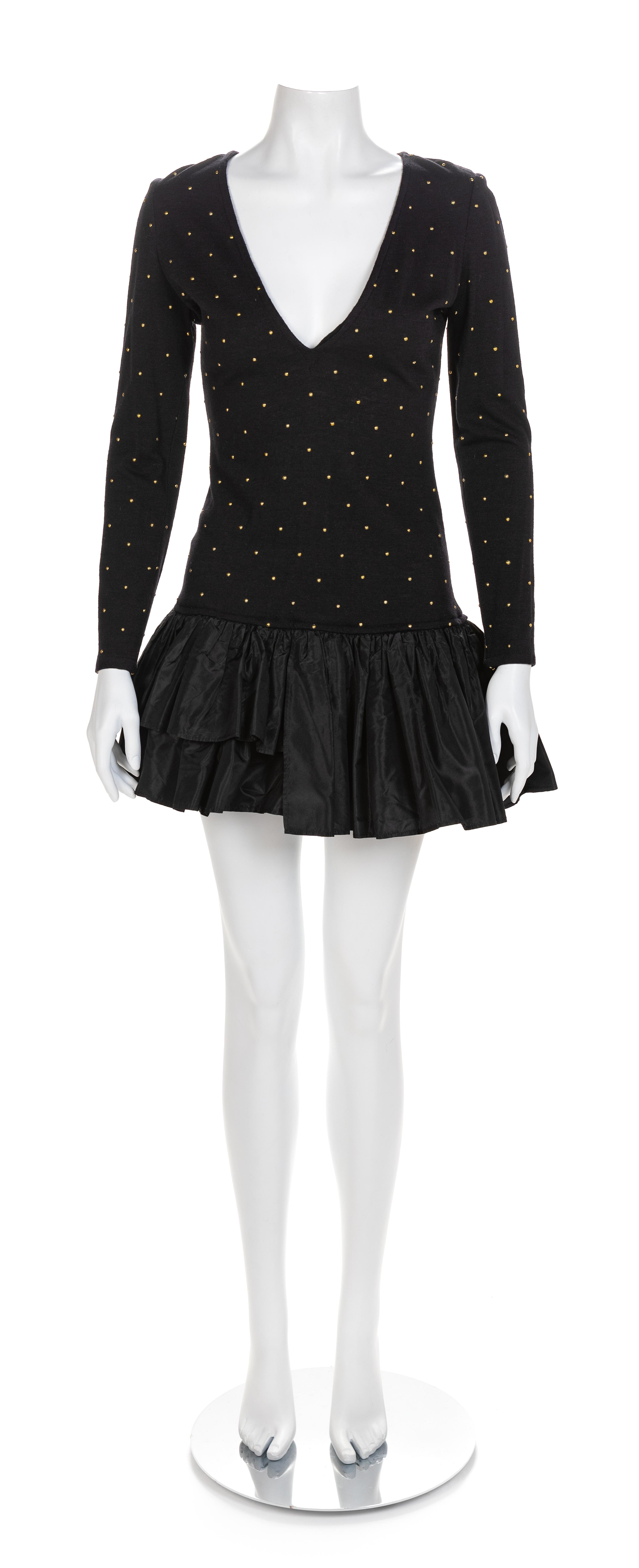 Lanvin Black Knit Dress, 1980s