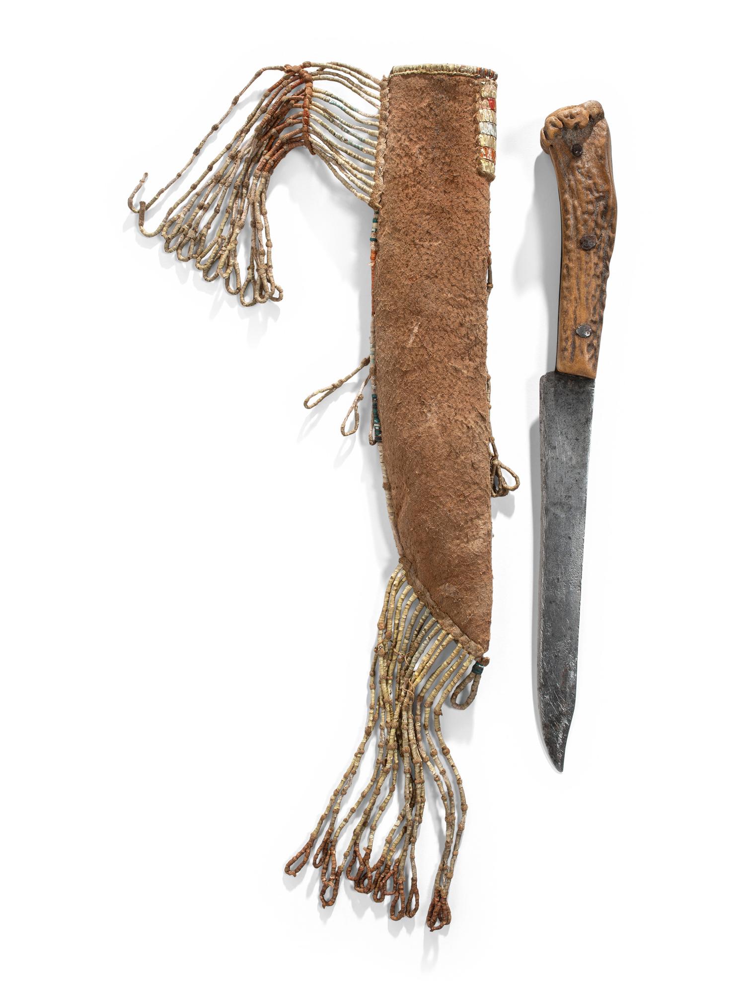 Eastern Plains Quilled Knife Sheath, with Knife