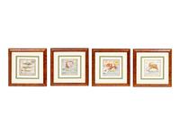 A Framed German Zodiac Grouping (das Tierkreiszeichen)