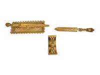 A Group of Continental Brass Desk Articles — LATE 19TH/20TH CENTURY