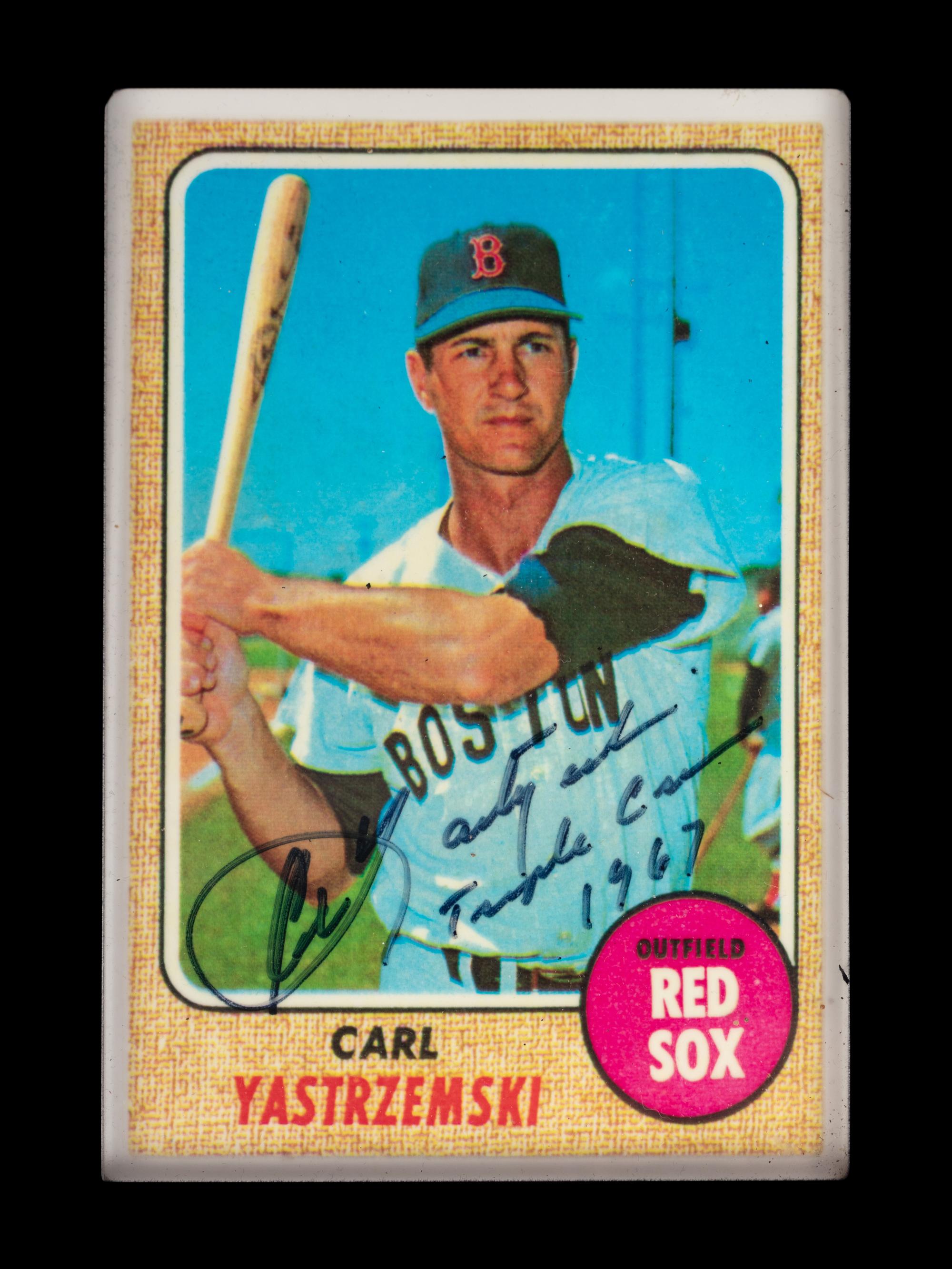 A Ted Williams, Frank Robinson and Carl Yastrzemski Triple Crown Signature Series Set of Signed Autograph Baseball Cards