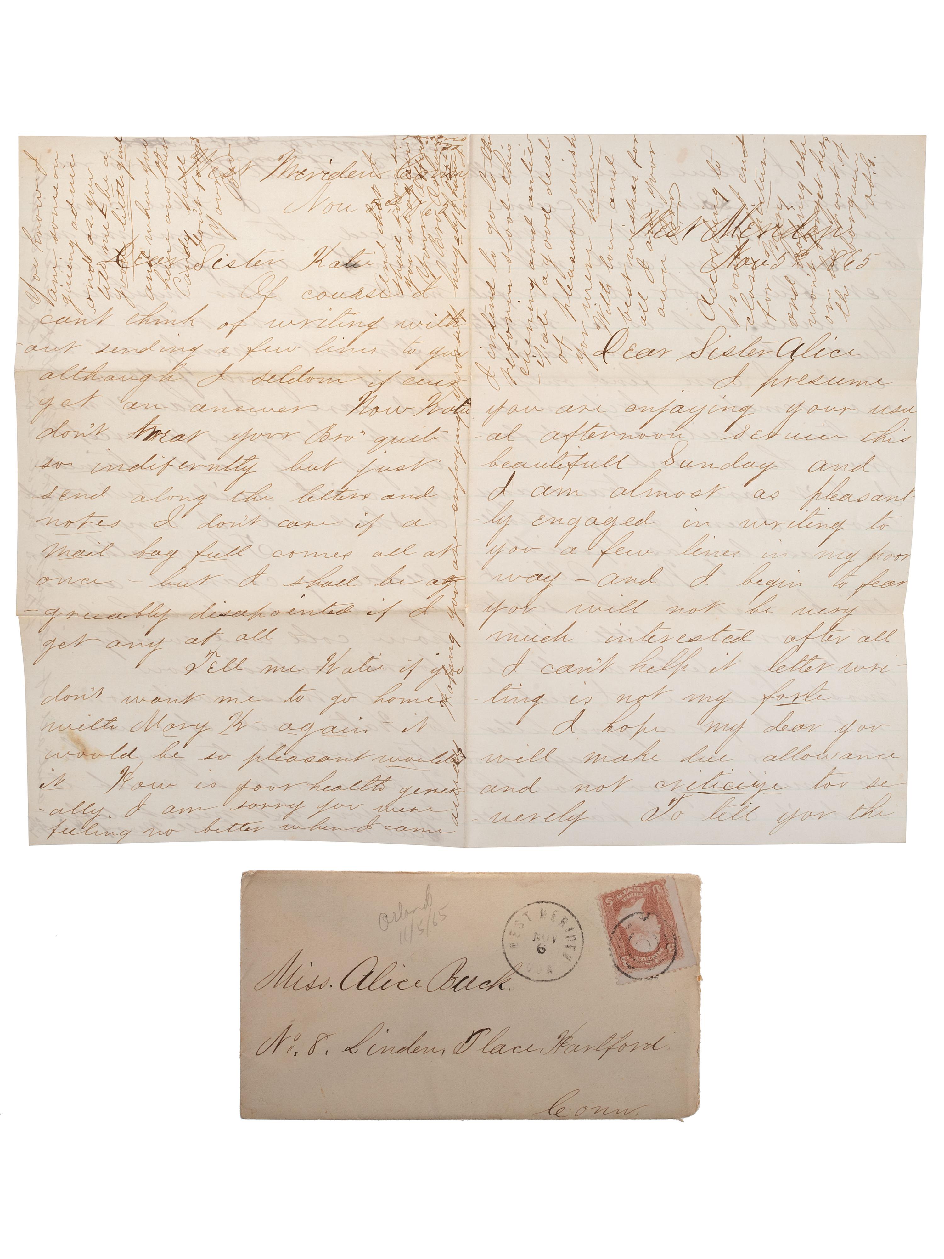 [GOFF, Orlando S. (1843-1916)] -- [CIVIL WAR] -- [EARLY PHOTOGRAPHY]. Civil War letters of Orlando S. Goff, Co. K, Connecticut 10th Infantry, accompanied by post-war letters describing his entry into the trade of photography.