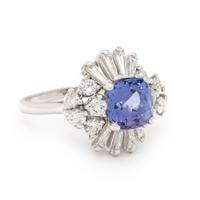 TANZANITE AND DIAMOND RING