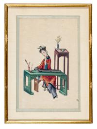 A Set of Five Chinese Export Pith Paintings