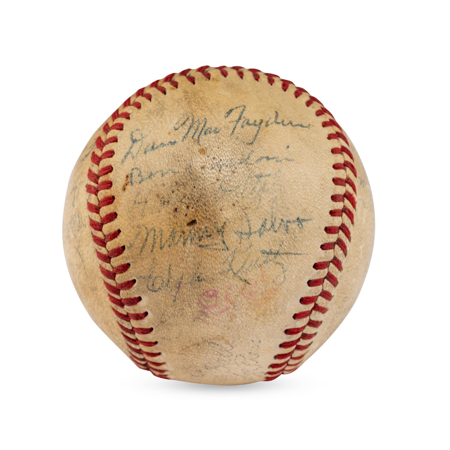 A 1943 Boston Braves Team Signed Autograph Baseball (Beckett Authentication Services Letter of Authenticity)