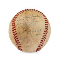 A 1943 Boston Braves Team Signed Autograph Baseball (Beckett Authentication Services Letter of Authenticity)