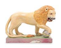 A Staffordshire Pottery Lion
