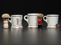 Three Fraternal Porcelain Shaving Mugs
