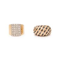 DIAMOND AND SAPPHIRE RING AND DIAMOND RING