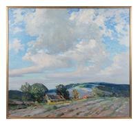 Farm with Clouds and Sky