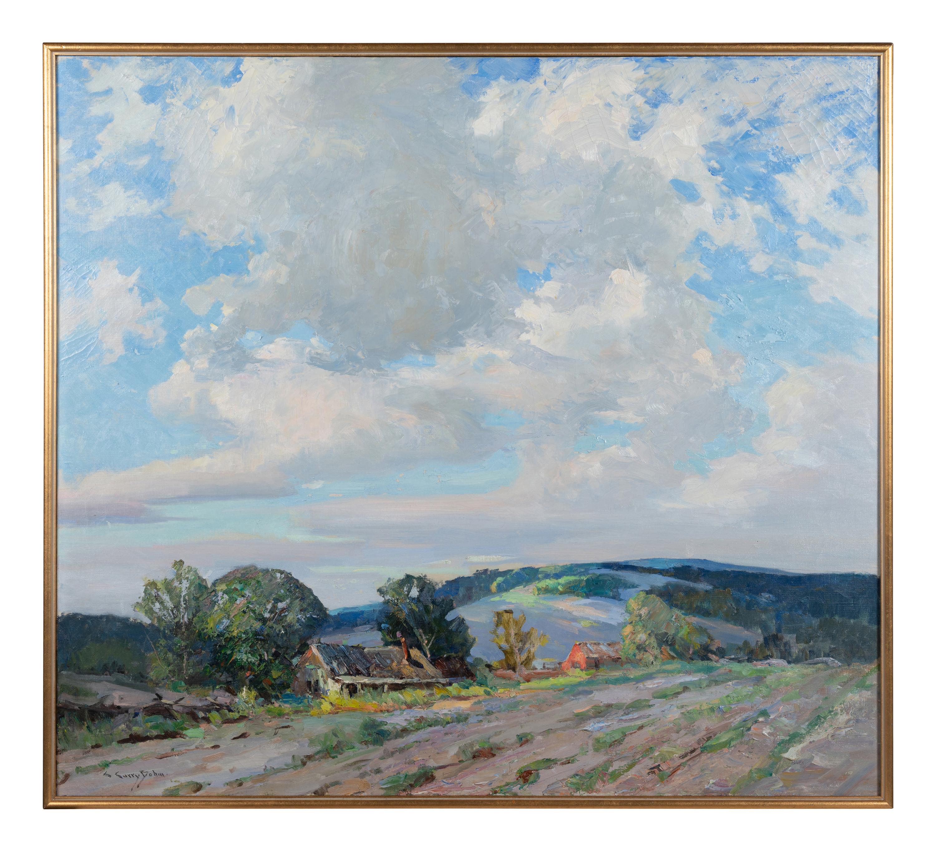 Farm with Clouds and Sky