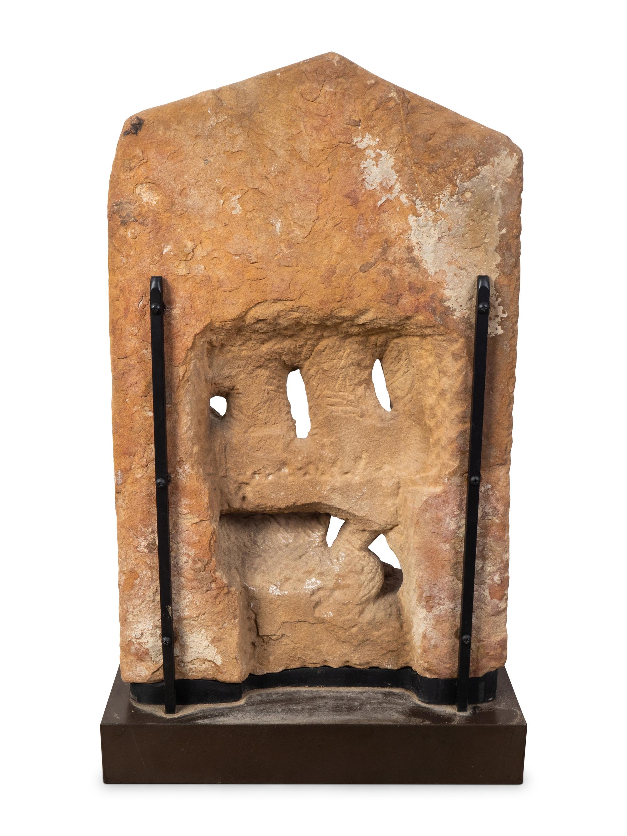 A Large Indian Sandstone Figural Group