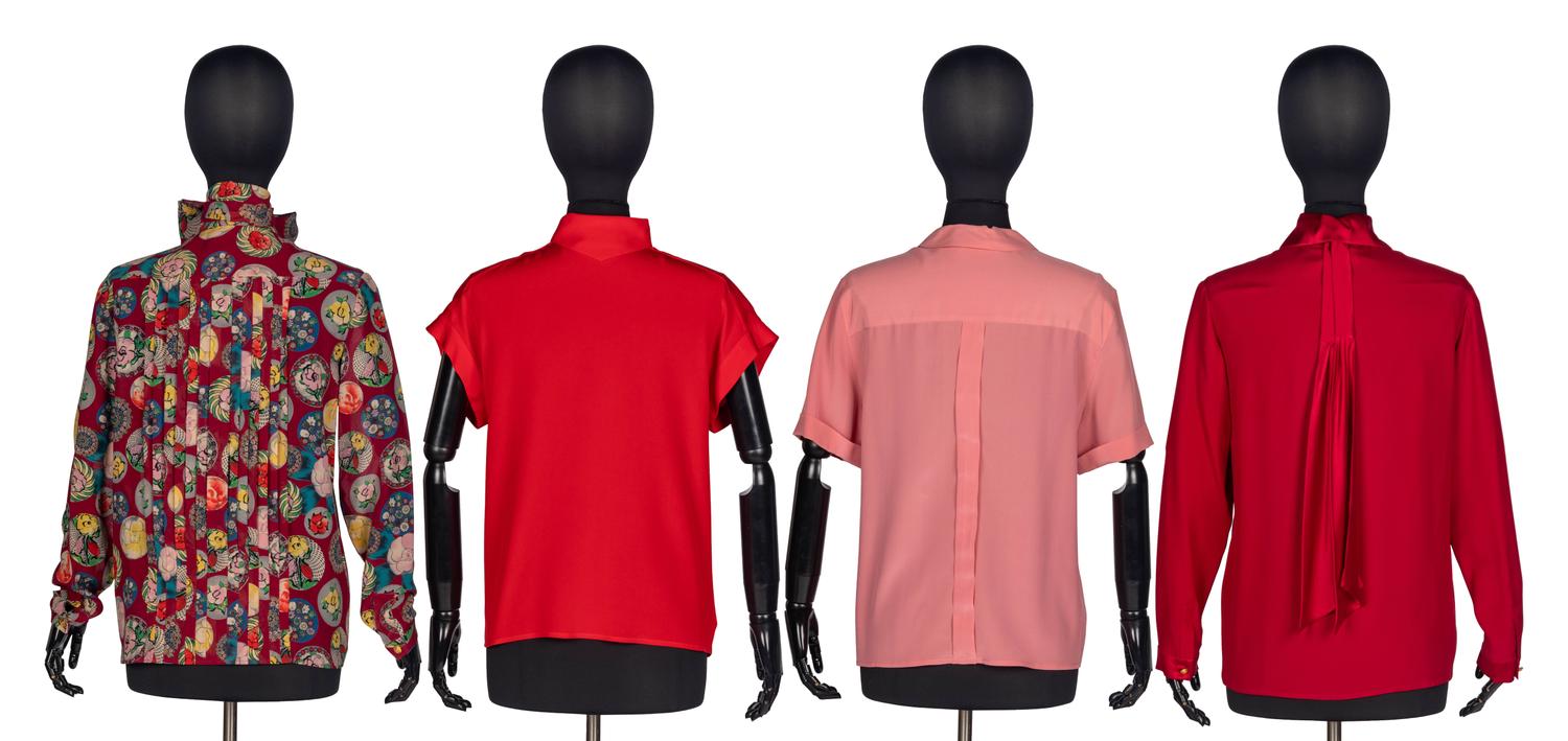 Four Chanel Silk Blouses