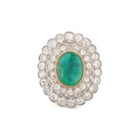 EMERALD AND DIAMOND RING