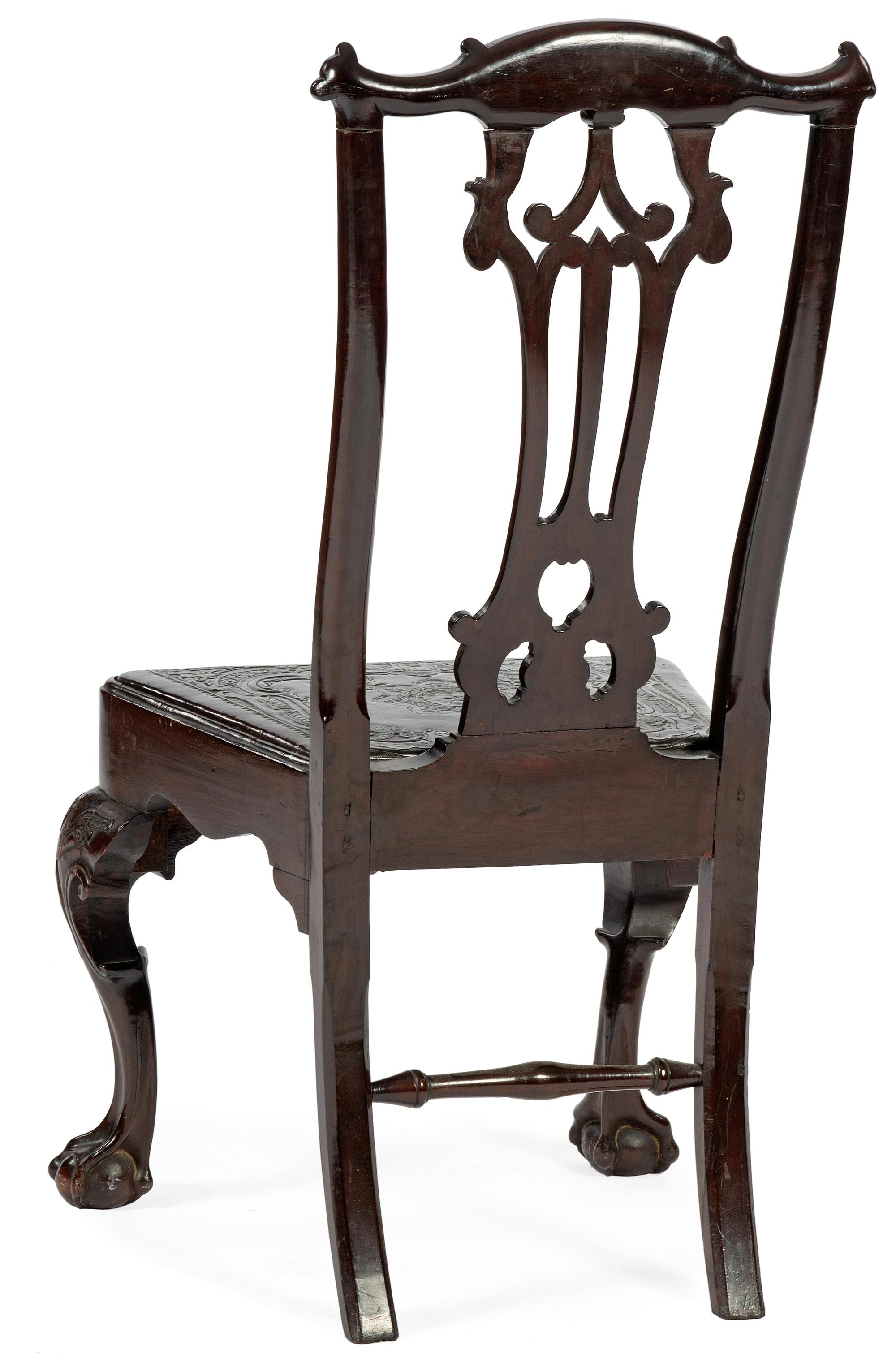 An Irish George II Carved Walnut Side Chair