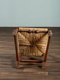 A Queen Anne Maple and Cherrywood Spanish-Foot Rush Seat Side Chair