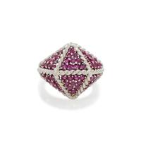 TIFFANY & CO., WHITE GOLD AND RUBY RING
