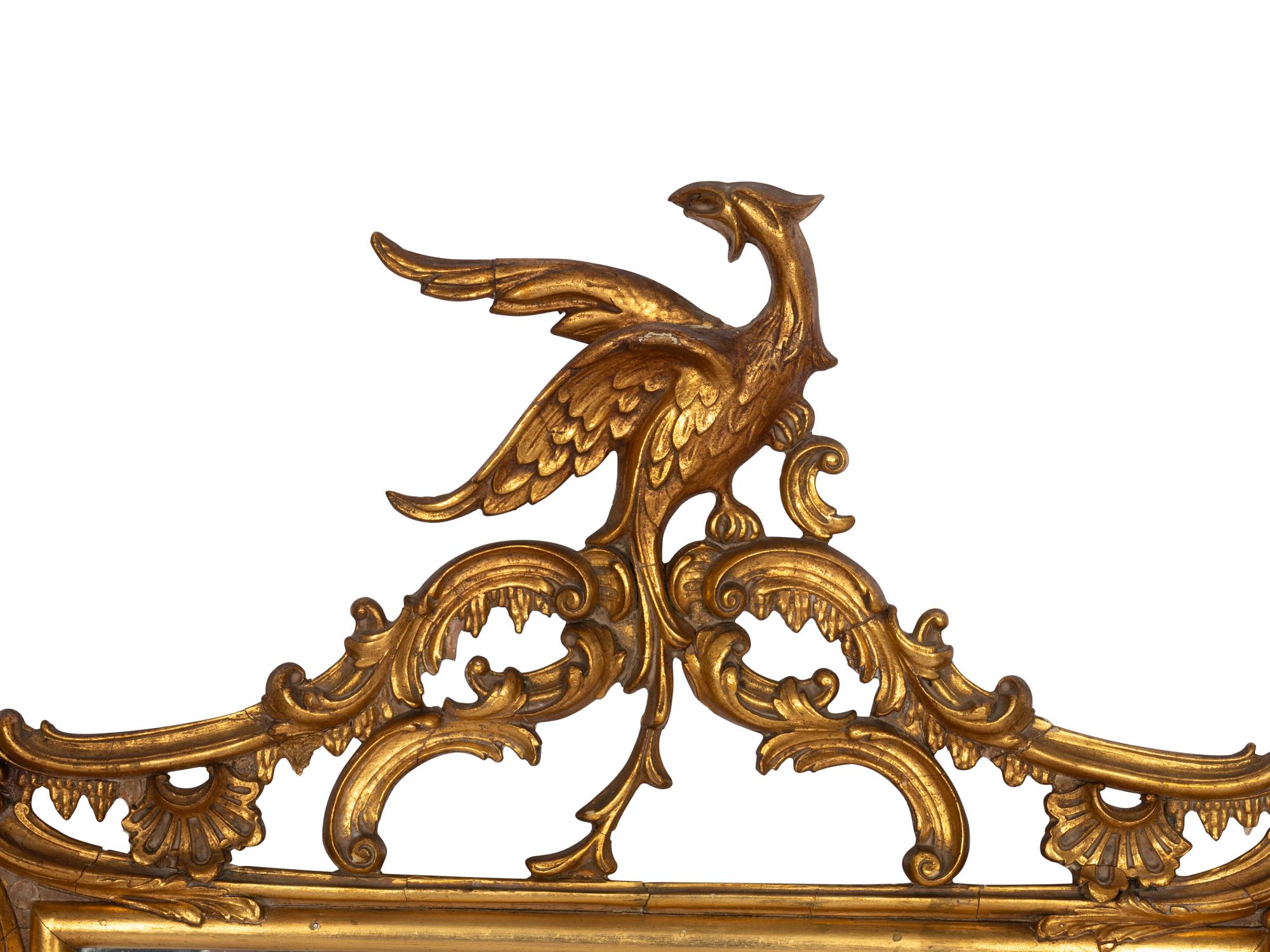 A George III Chinese Chippendale Style Giltwood Mirror