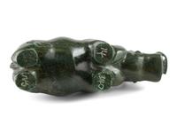 A Russian Carved Hardstone Hippopotamus